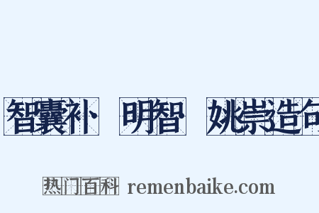 智囊补·明智·姚崇造句是什么意思的图片